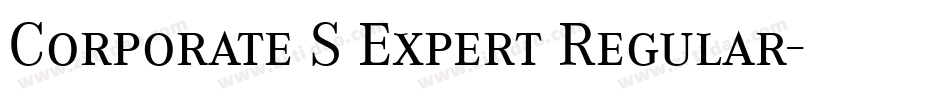 Corporate S Expert Regular字体转换